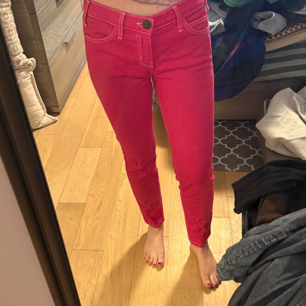 Current/Elliott Hot Pink Skinny Jeans